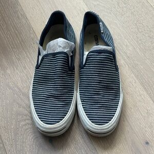Converse Navy and White Striped Slip-On Shoes